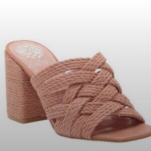Vince Camuto Women's Rose Pink Carindil Woven Sandal  Size 10 NEW